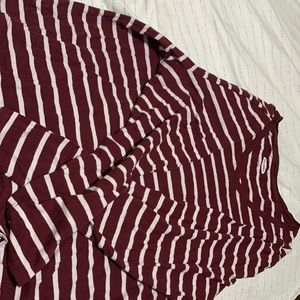 Old Navy red and white long sleeve